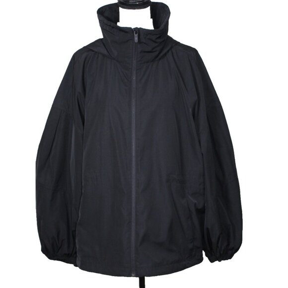 Lululemon Lightweight Cinch-Waist Hooded Rain Jacket Black Women Size 12 worn 2x - Picture 10 of 12